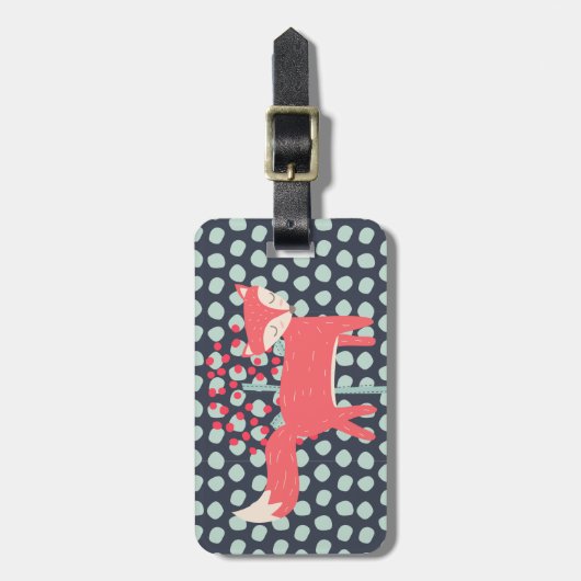 レトロキツネ ラゲッジタグ (正面縦)