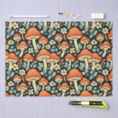 レトロキノコヴィンテージ花 薄葉紙 (クラフト)