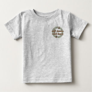 レトロキノコ フローラル ママSVG エステティック ベビーTシャツ