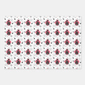 レトロキャッツアトミックスターバストモダンミッドセンチュリー ラッピングペーパーシート (正面)