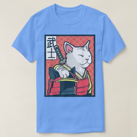 レトロキャッツィラ日本の – 古代キャットアート – Anime Tシャツ (デザイン正面)