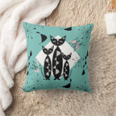 レトロキャッツ原モダン子スターバスト クッション (ブランケット)