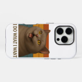 レトロキャットの態度 iPhoneケース (裏面横)