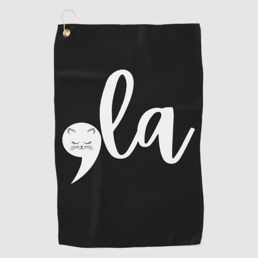 レトロキャットコンマラカマラハリス2024年選挙 ゴルフタオル (正面)