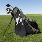 レトロキャットコンマラカマラハリス2024年選挙 ゴルフタオル (グリーン)