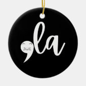 レトロキャットコンマラカマラハリス2024年選挙 セラミックオーナメント (正面)