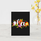 レトロキャットコンマラフローラカマラハリスプレジデント カード (黄色い花)