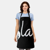 レトロキャットコンマLa Kamala Harris社長24 エプロン (着用した状態)