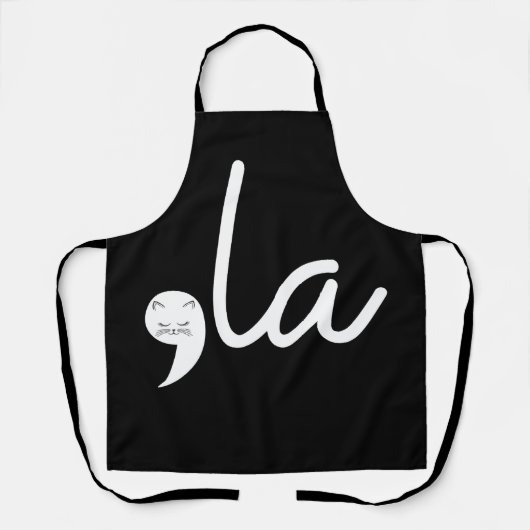 レトロキャットコンマLa Kamala Harris社長24 エプロン (正面)