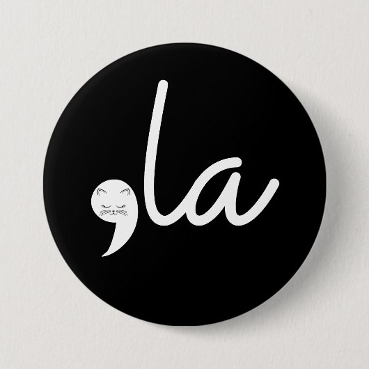 レトロキャットコンマLa Kamala Harris社長24 缶バッジ (正面)