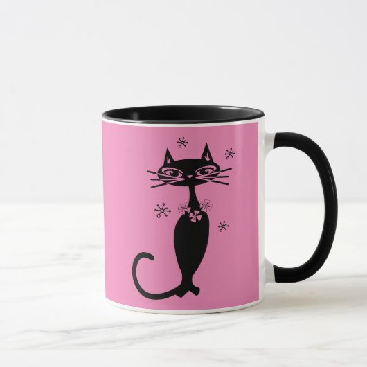 レトロキャットコーヒーマグ マグカップ (右)