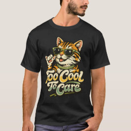 レトロキャットサングラス:気にしないのがカッコイイ Tシャツ