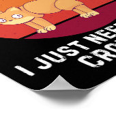 レトロキャットI Don39t必要セラピーI Don39T必要食べ ポスター (角)