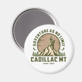 レトロキャディラックマウンテンハイクサンセット マグネット (正面/裏面)