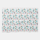 レトロキャラバンキャンピングカウトパターン キッチンタオル (横)