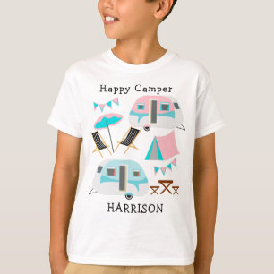 レトロキャラバンキャンピングカウトP Tシャツ