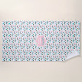 レトロキャラバンキャンピングカパーソナライズされたウト ビーチタオル (正面)