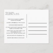 レトロキャリッジピンク金ゴールドバーチャルベビーガールシャワー インビテーションポストカード (裏面)