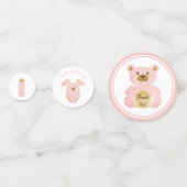 レトロキャリッジ玩具ボトルピンクベビーガールシャワー コンフェッティ (裏面)