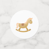 レトロキャリッジ玩具ボトルピンクベビーガールシャワー コンフェッティ (スモール正面)