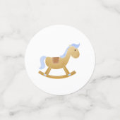 レトロキャリッジ玩具ボトルブルー男の赤ちゃんシャワー コンフェッティ (スモール正面)