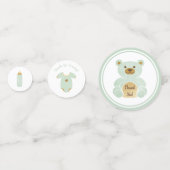 レトロキャリッジ玩具ボトルミント金ゴールドベビーシャワー コンフェッティ (裏面)