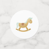 レトロキャリッジ玩具ボトルミント金ゴールドベビーシャワー コンフェッティ (スモール正面)