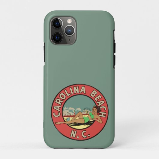 レトロキャロライナビーチラウンデル Case-Mate iPhoneケース (裏面)