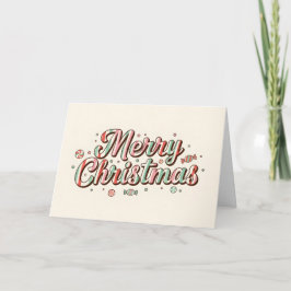 レトロキャンディカラーキッズ メリークリスマス シーズンカード