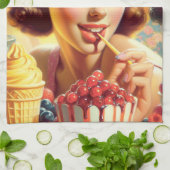 レトロキャンディガールズ キッチンタオル (折り畳み)