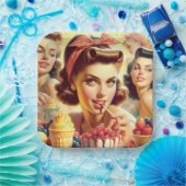 レトロキャンディガールズ ペーパープレート (パーティー)