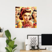 レトロキャンディガールズ ポスター (ホームオフィス)