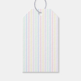 レトロキャンディストライプズ数々のパステルカラー ギフトタグ