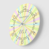 レトロキャンディパステクラシックルスピニングホイールダイヤル ラージ壁時計 (傾斜)