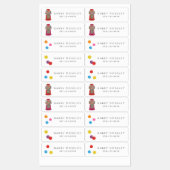 レトロキャンディパーソナライズされたグボール機キッズ ラベル (シート)