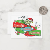 レトロキャンディーケインレーンボーリング小妖精や小人 ノートカード (正面/裏面インサイチュ)