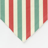 レトロキャンディーケーンクリスマスストライプクリスマスレッドグリーン フリースブランケット (角)