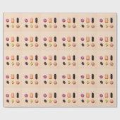 レトロキャンディ盛り合わせパターン ラッピングペーパー (フラット)