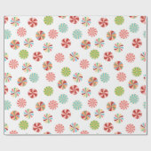 レトロキャンデーのクリスマスの包装紙のギフト用包装紙 ラッピングペーパー (フラット)