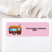 レトロキャンパトレーラ差出人住所ラベル ラベル (インサイチュ)