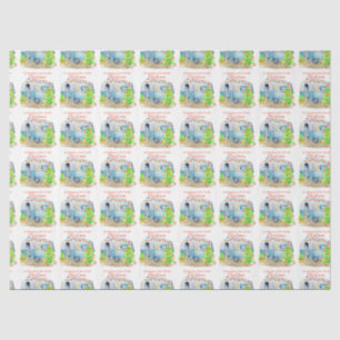 レトロキャンパーキャラバンクリスマスティッシュペーパー 薄葉紙