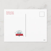 レトロキャンパーキャンピングクリスマスホリデーフォト シーズンポストカード (裏面)