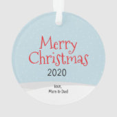 レトロキャンパークリスマス オーナメント (裏面)