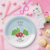 レトロキャンパークリスマス ペーパープレート (パーティー)