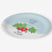 レトロキャンパークリスマス ペーパープレート (アングル)