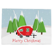 レトロキャンパークリスマス ラージペーパーバッグ (裏面)