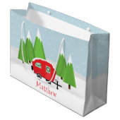 レトロキャンパークリスマス ラージペーパーバッグ (正面アングル)