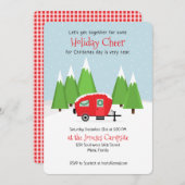 レトロキャンパークリスマス 招待状 (正面/裏面)