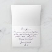 レトロキャンパートレーラーとマウンテンビュー誕生日 カード (内部)