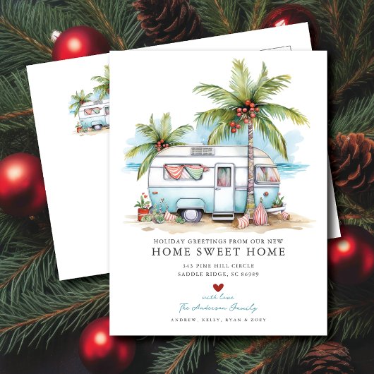 レトロキャンパーホリデームービングアナウンスメント 案内ポストカード
